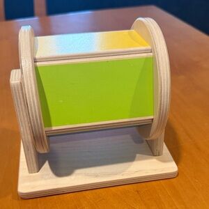 Vibrant Green and Yellow Wooden Learning Toy
